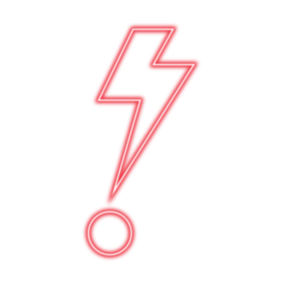 neon lightning bolt 